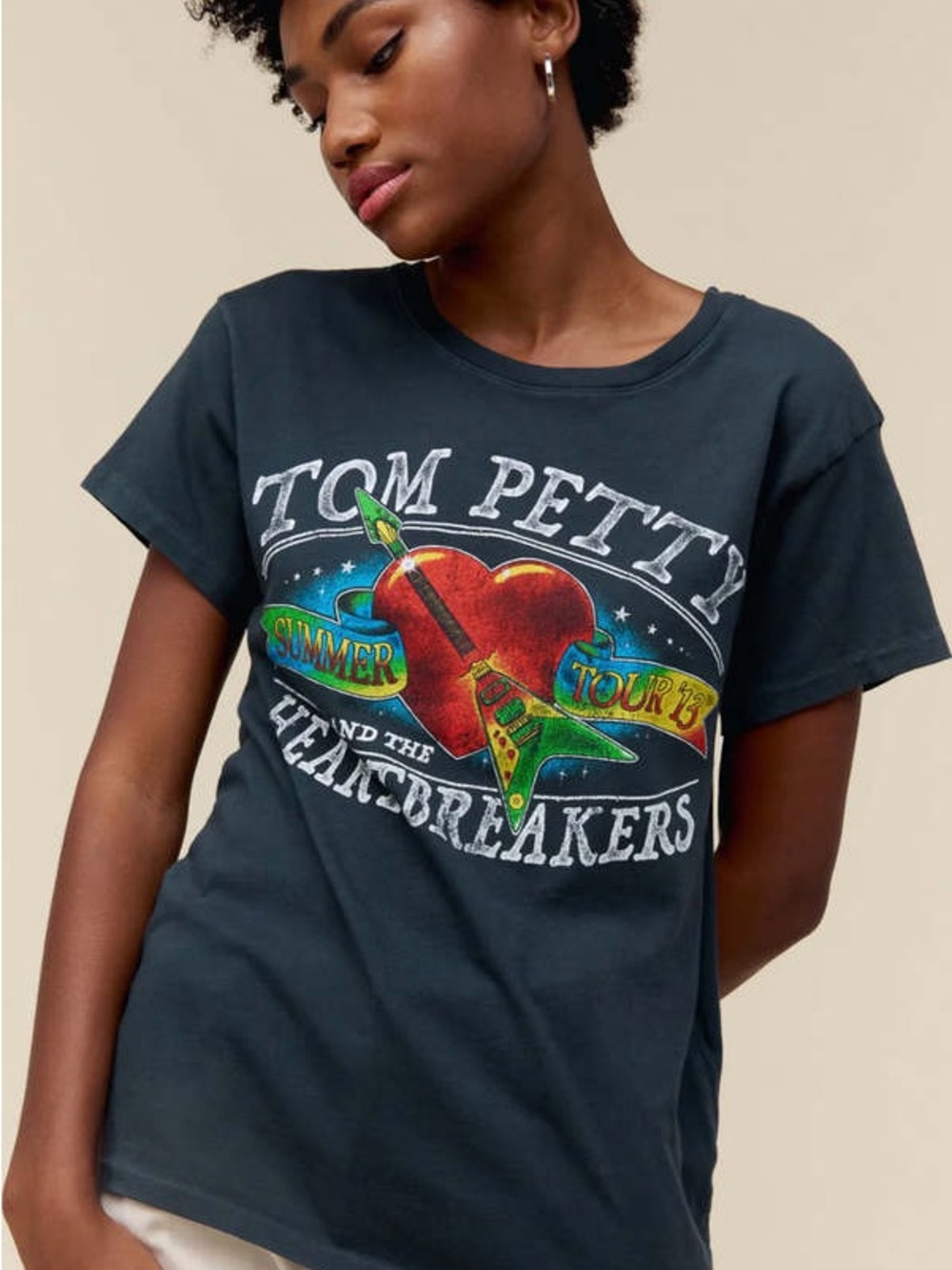 Day by DAYDREAMER Tom Petty Summer Tour '13 Tour Tee Blank Back overSize Small S